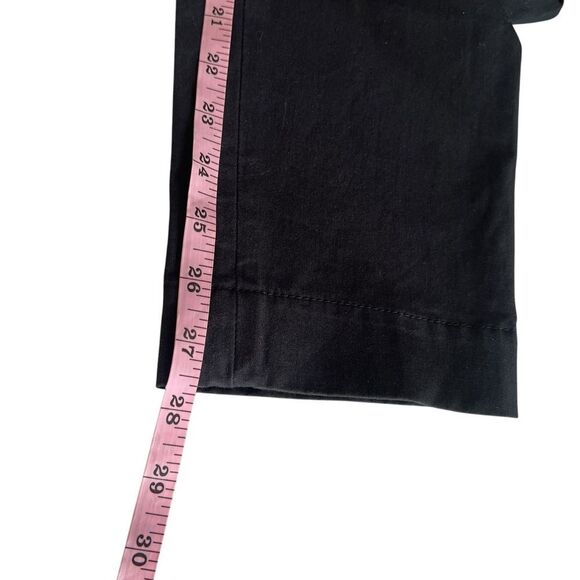 Brunello Cucinelli Black Cotton Stretch Tapered Trouser Pants Mid Rise Size 10 - Picture 5 of 10